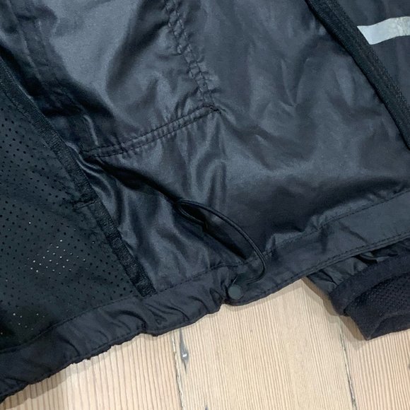 Nike Windbreaker Black Mens Size Medium Lightweight Removeable Hood Zip Pockets - Picture 10 of 15